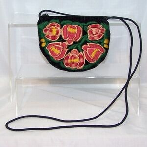 VTG- Hand-embroidered velvet mini crossbody bag